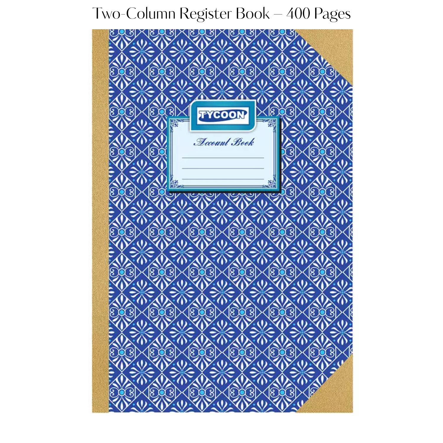 Two-Column Register Book – 400 Pages, Hardbound